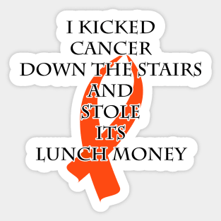 Cancer Bully (Orange Ribbon) Sticker